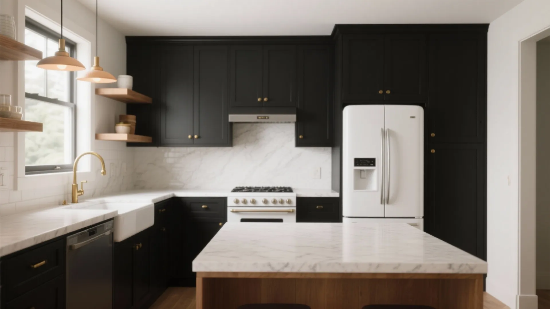 Black Kitchen Cabinets: 5 Bold Ideas: How to style black kitchen cabinets with white appliances — 5 practical inspirations from a pro