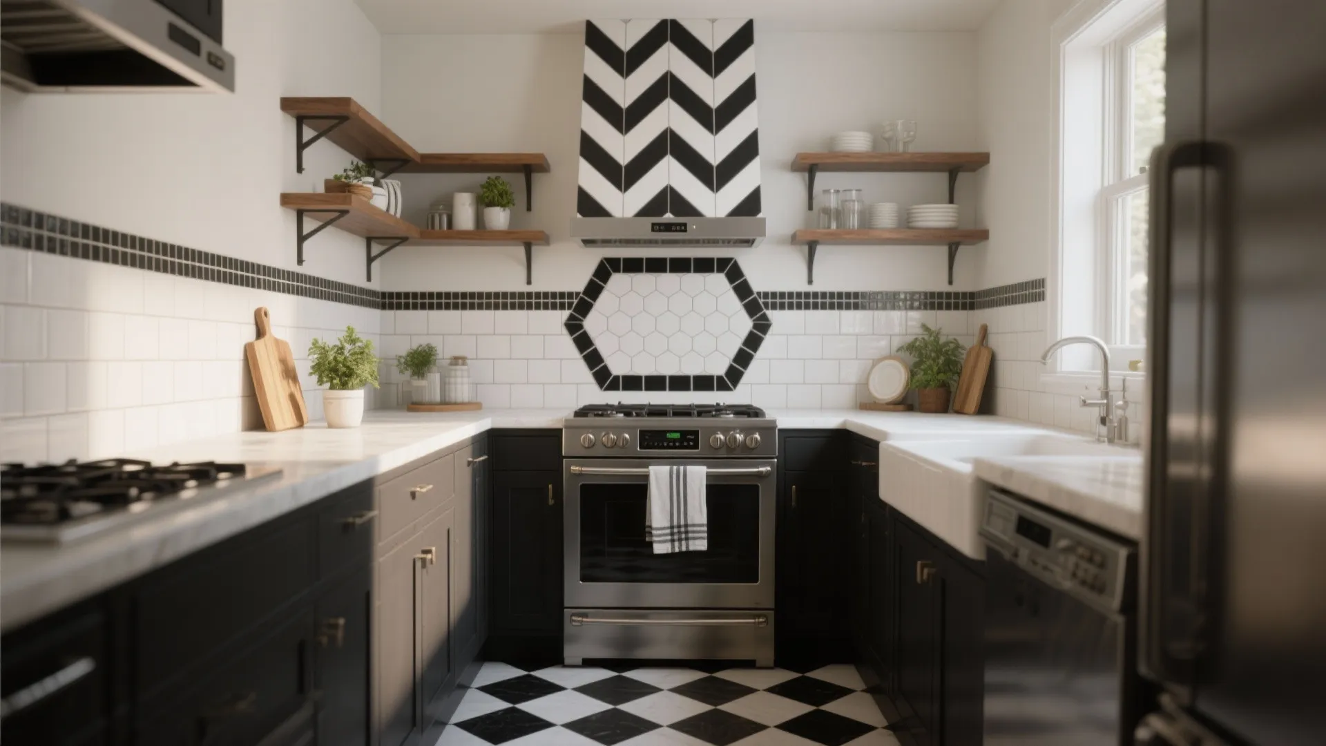 5 Bold Black & White Kitchen Tile Ideas: Creative small-space solutions and layout tips for kitchens using black and white tile