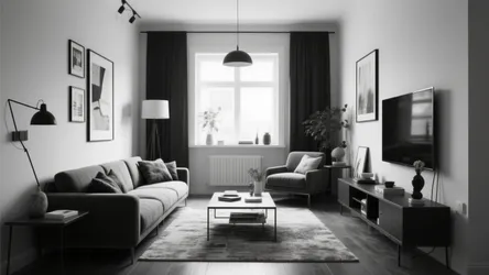 10 Small Living Room Ideas in Black and White