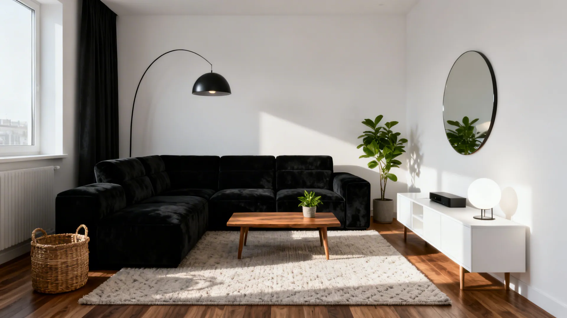 5 Bold Ideas for White and Black Living Room Furniture