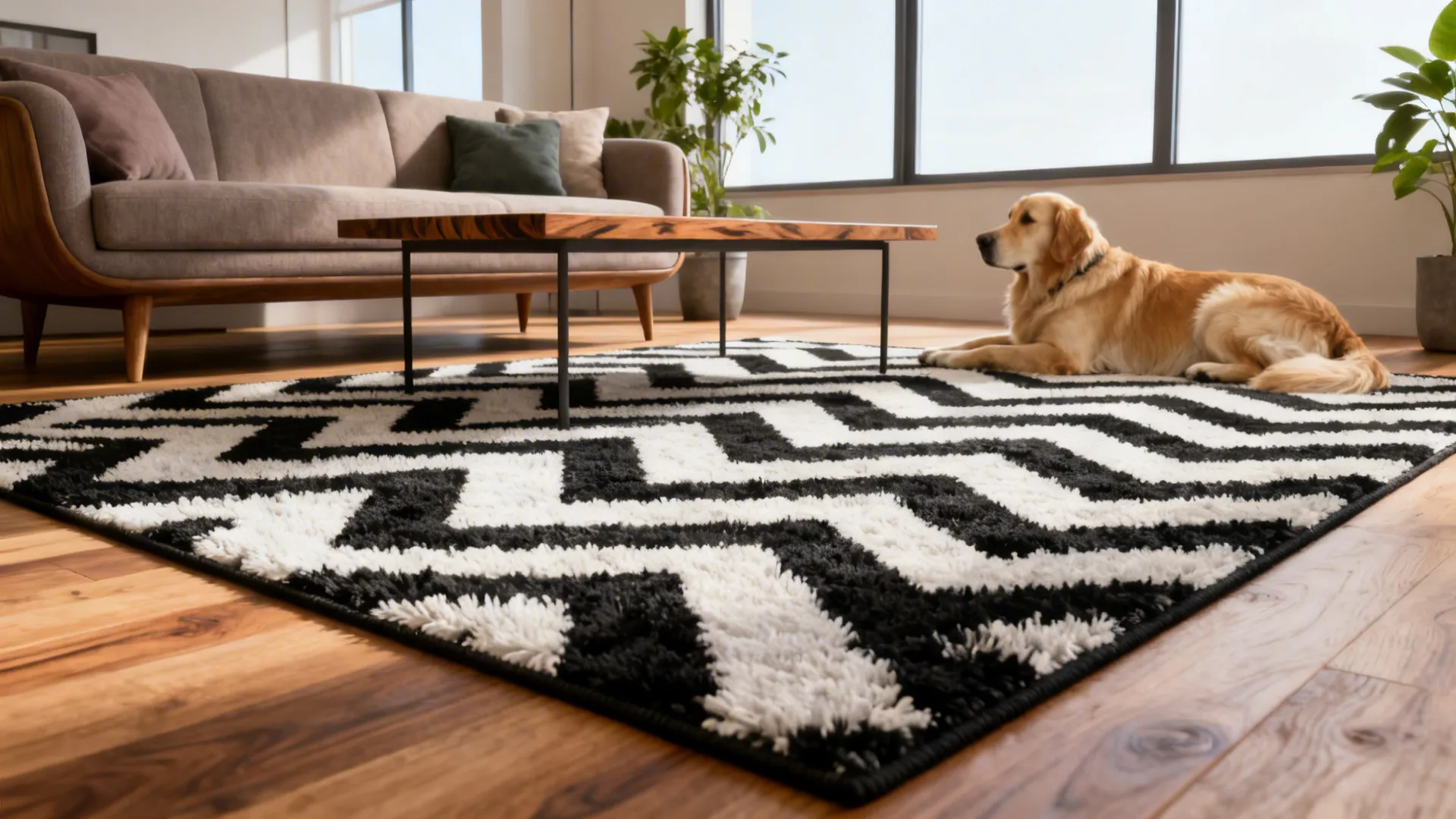 5 Black & White Rug Ideas for Living Rooms