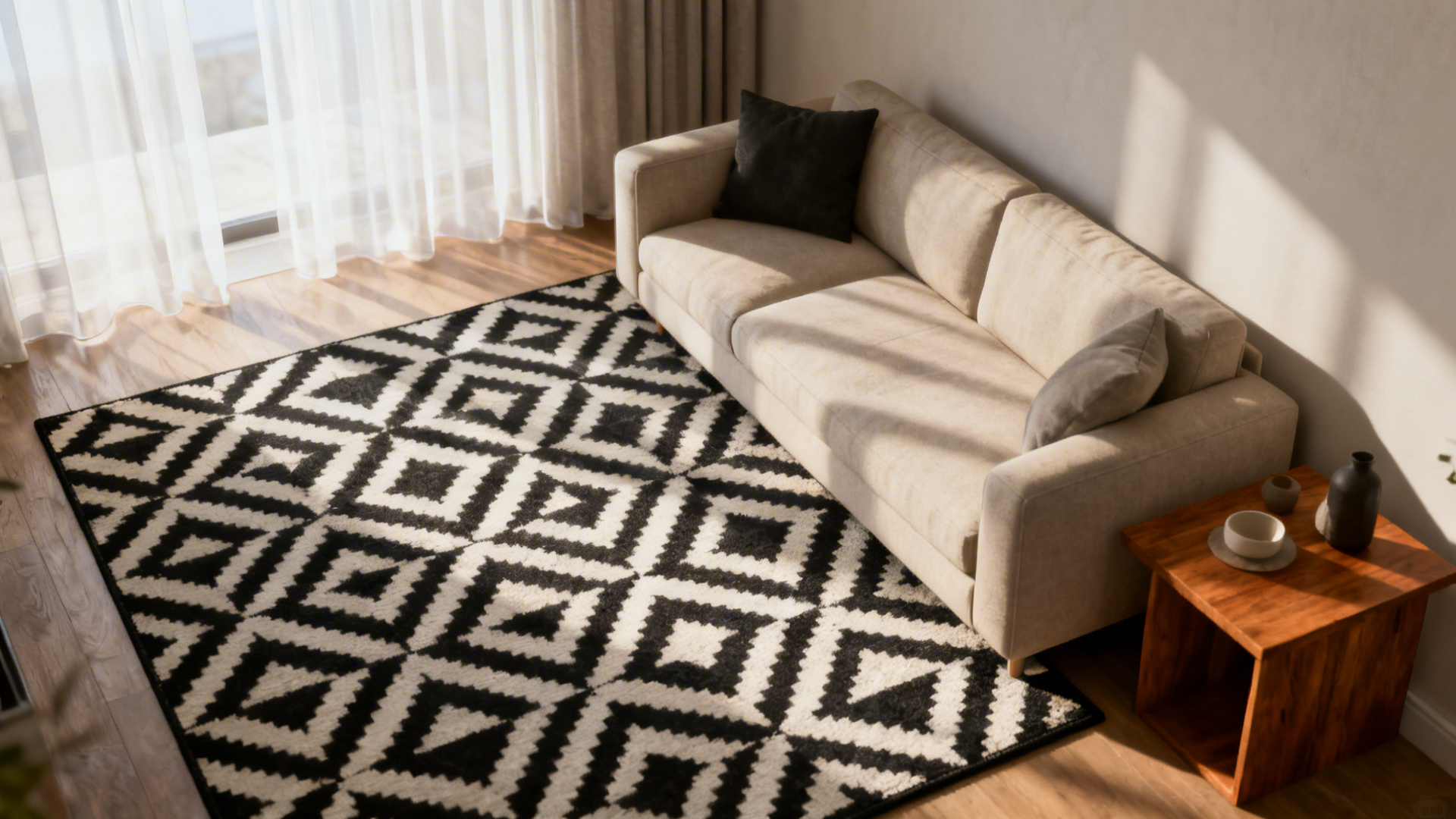 Black and White Living Room Rugs — 5 Stylish Ideas