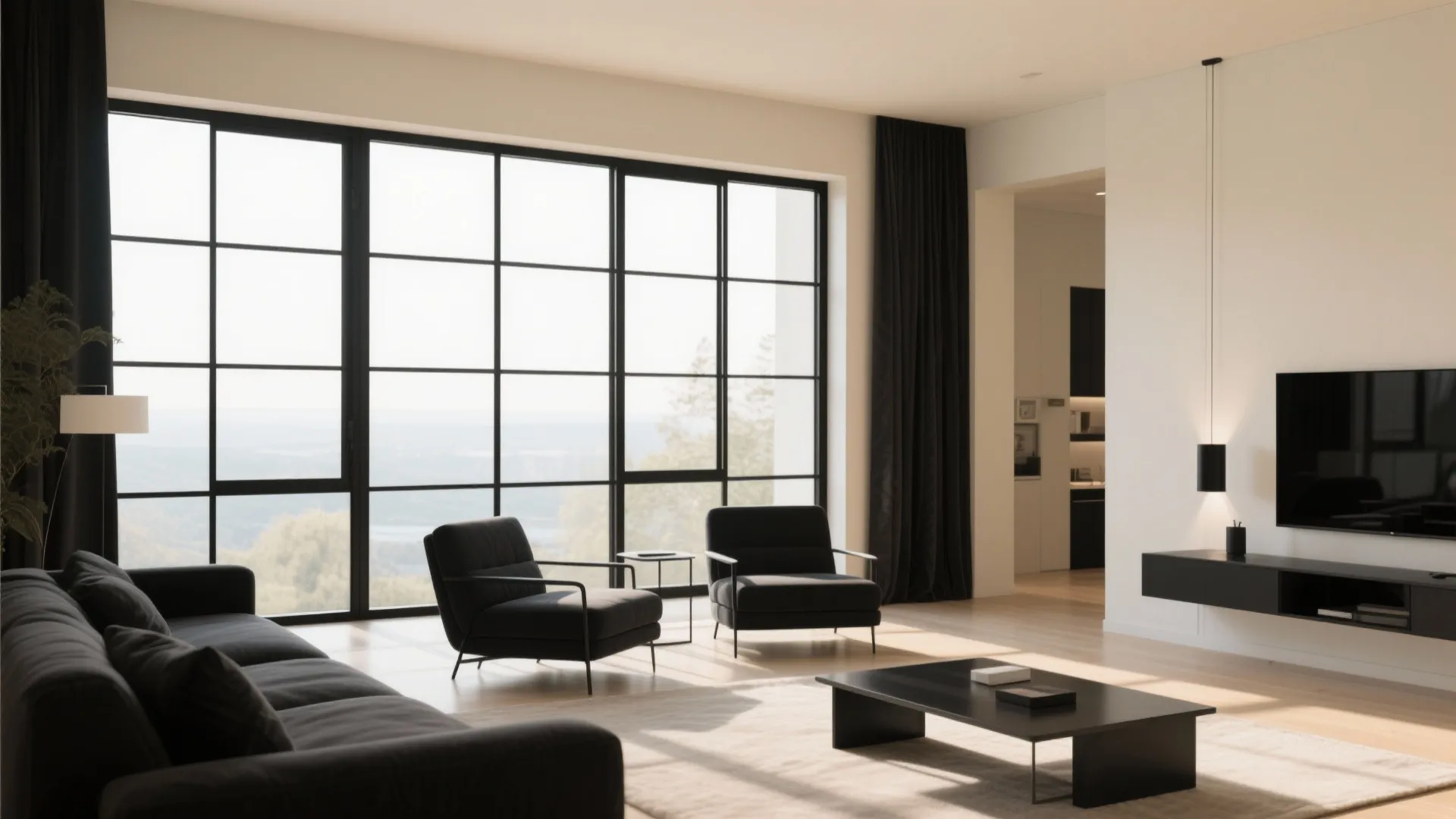 Bold Black Window Frames