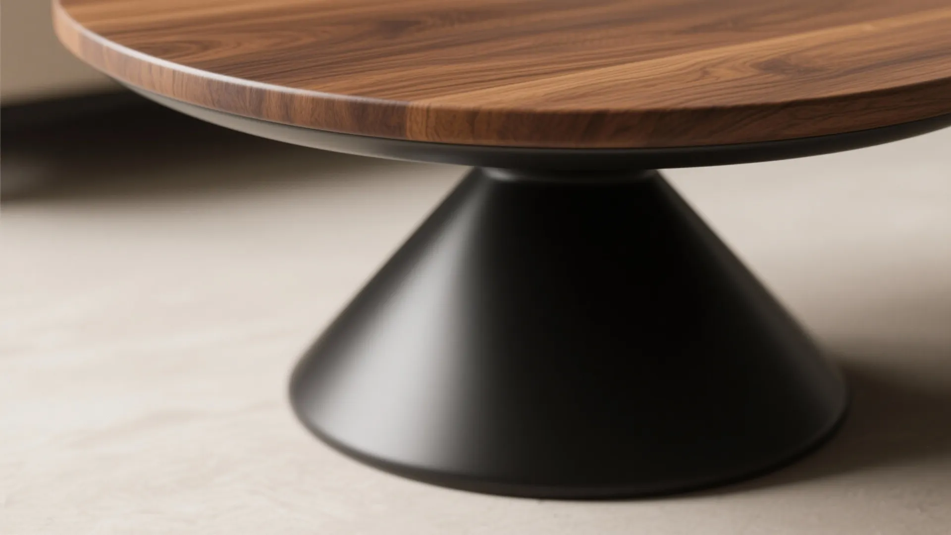 1. Matte Black with Warm Wood Top