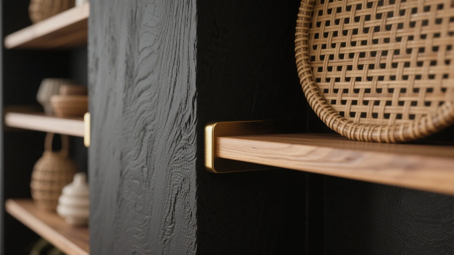 2. Mix matte black with natural materials