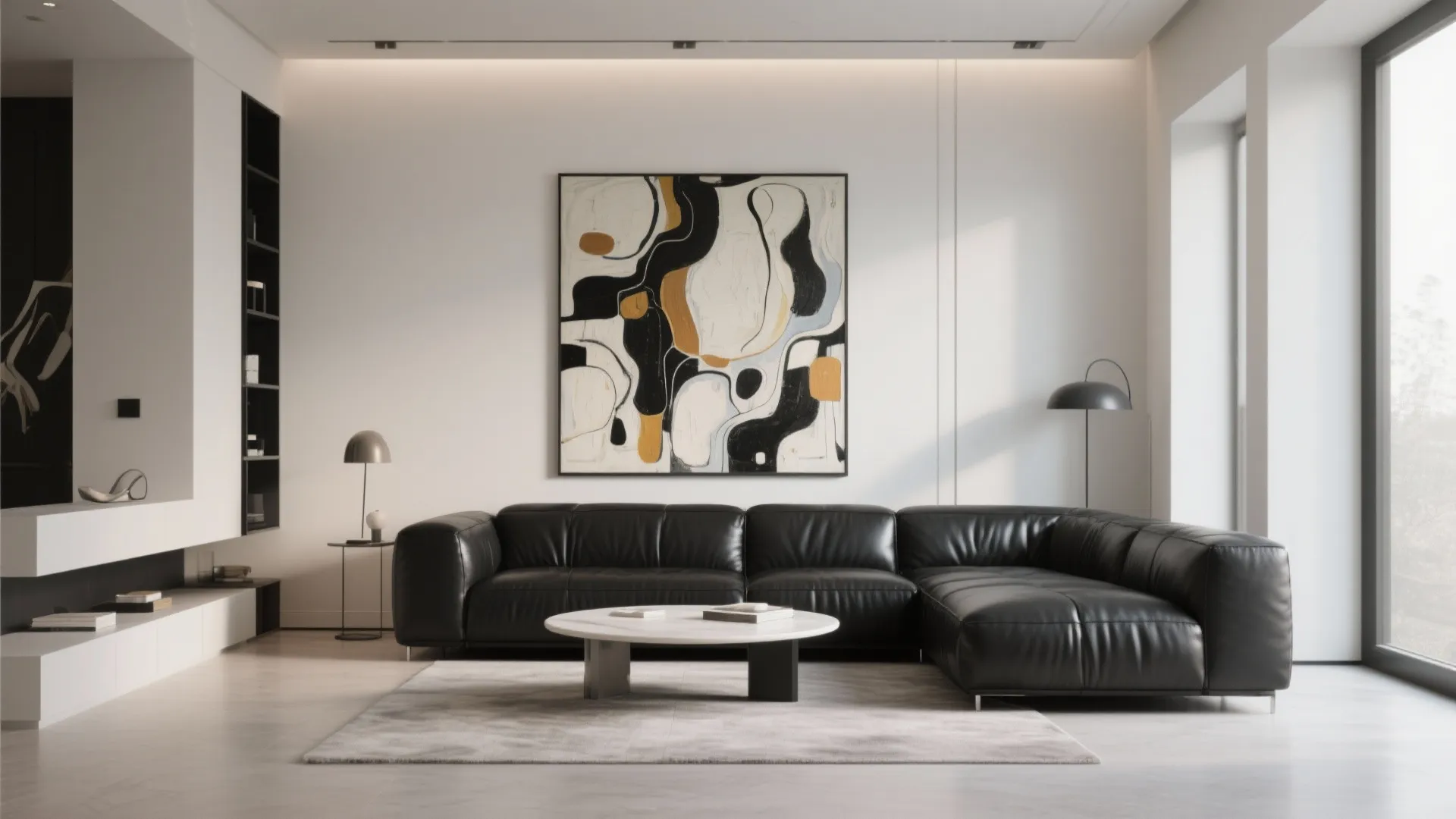 8. Art-Focused Wall Behind Sofa