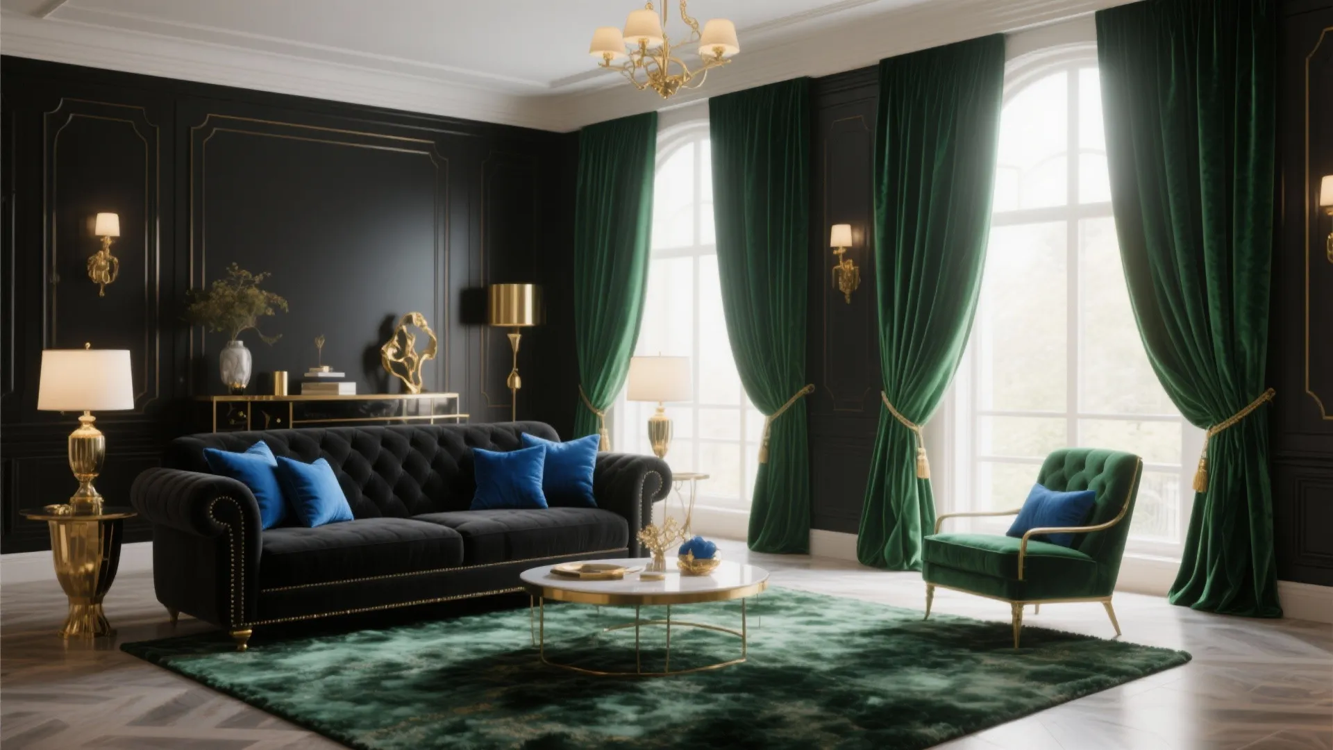 3. Bold Jewel-Tone Accents