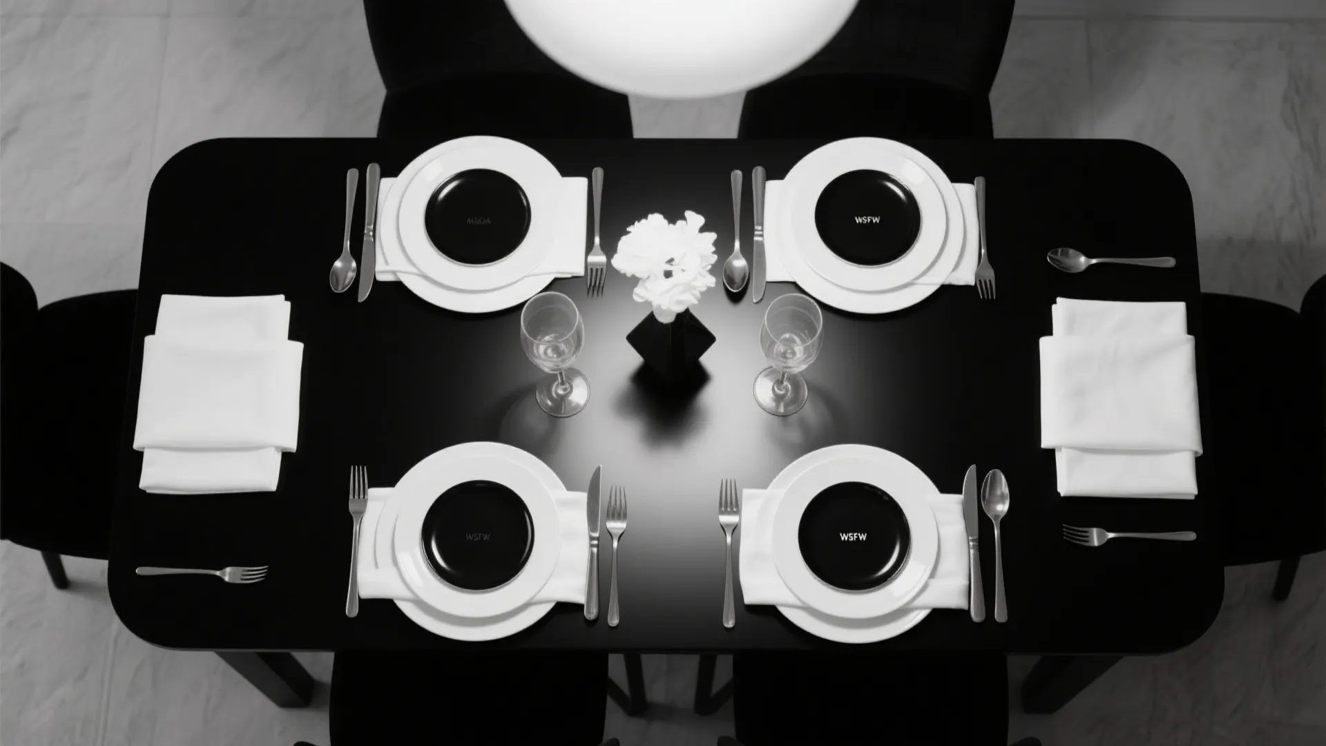 #8 High-Contrast Table Setting