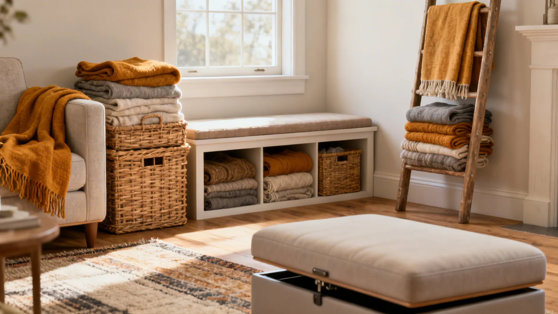 5 Cozy Ways to Store Blankets in a Living Room: Creative, space-saving blanket storage ideas from a pro interior designer