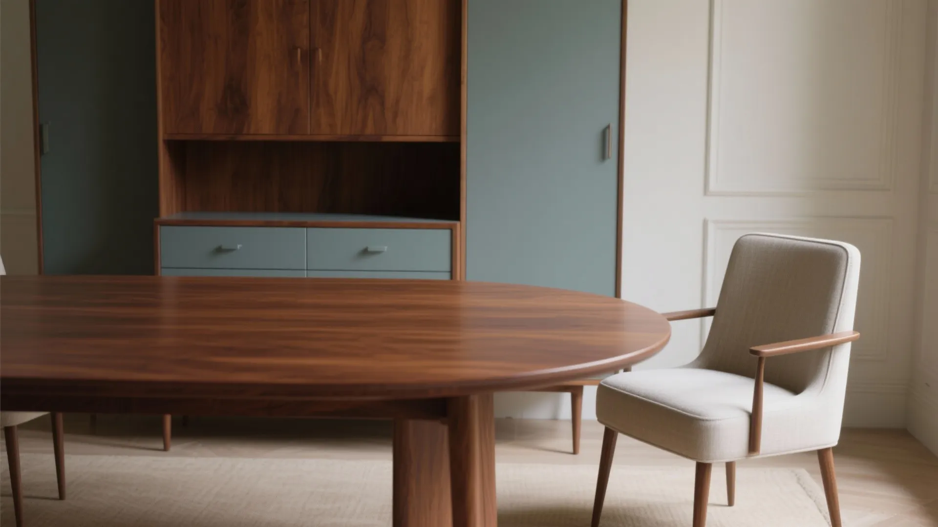 1. Blend wood tones, but limit the palette