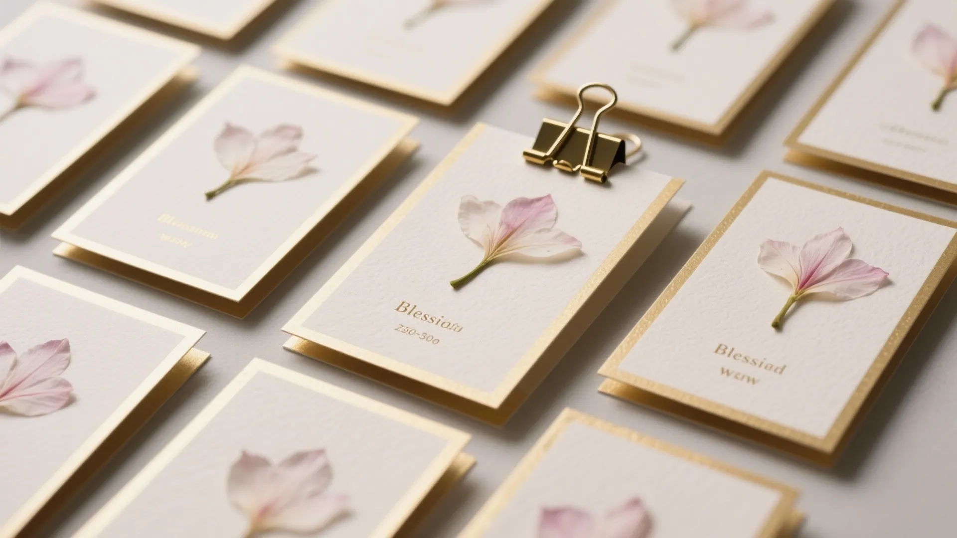 Blessing Cards with Pressed Flowers