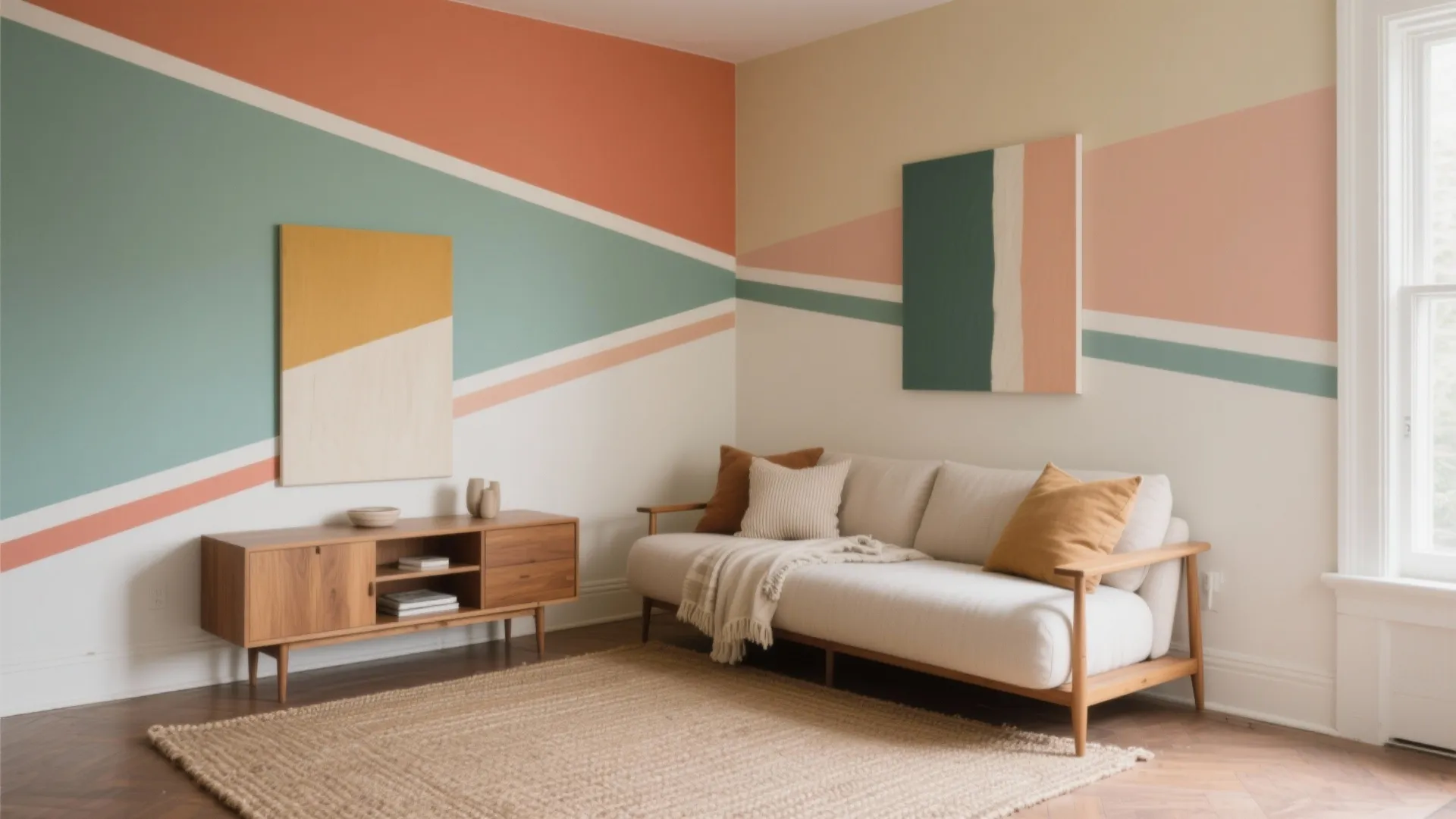 Color-Blocking Canvases to Echo Decor