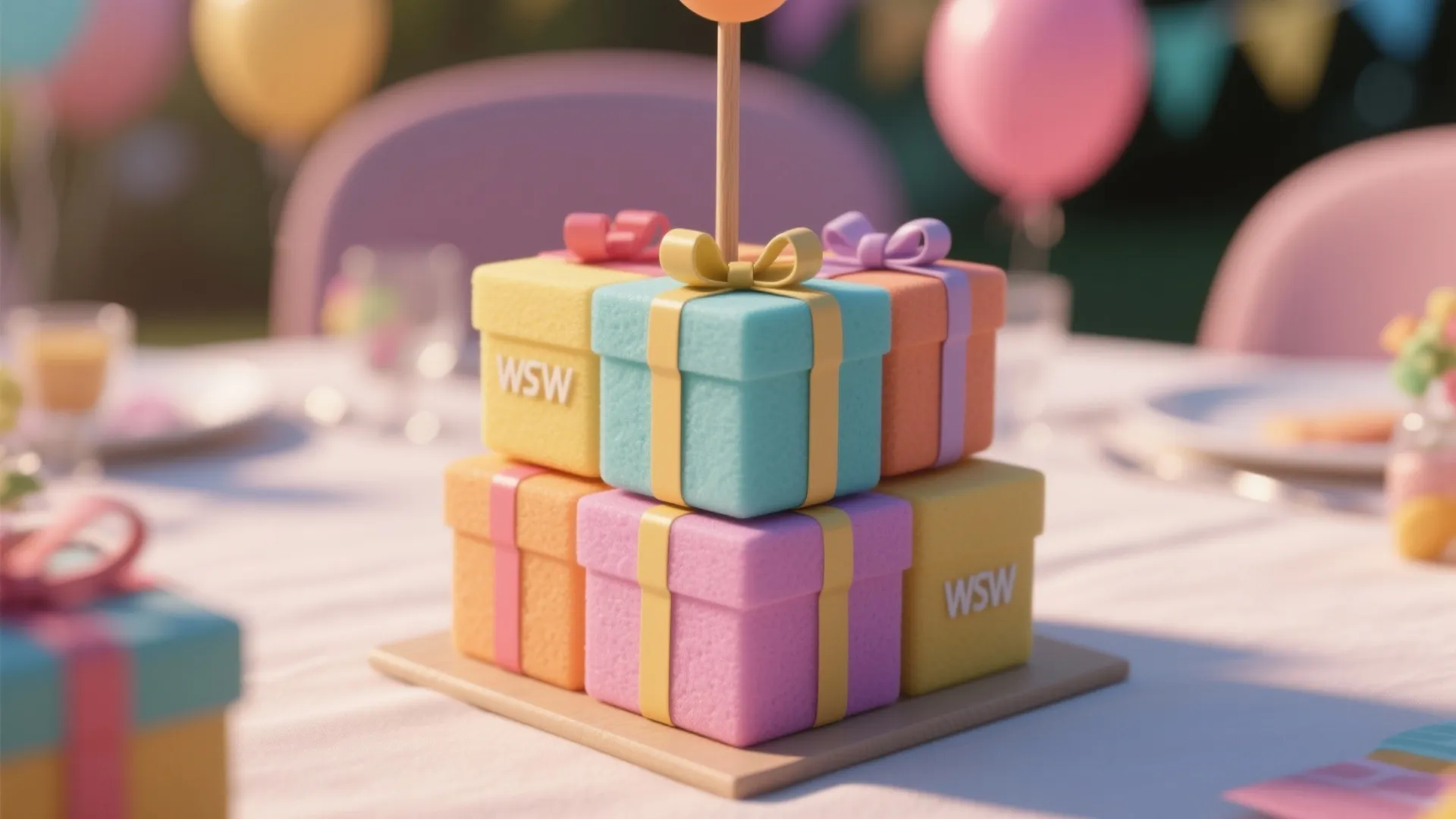 Stacked Block Centerpieces