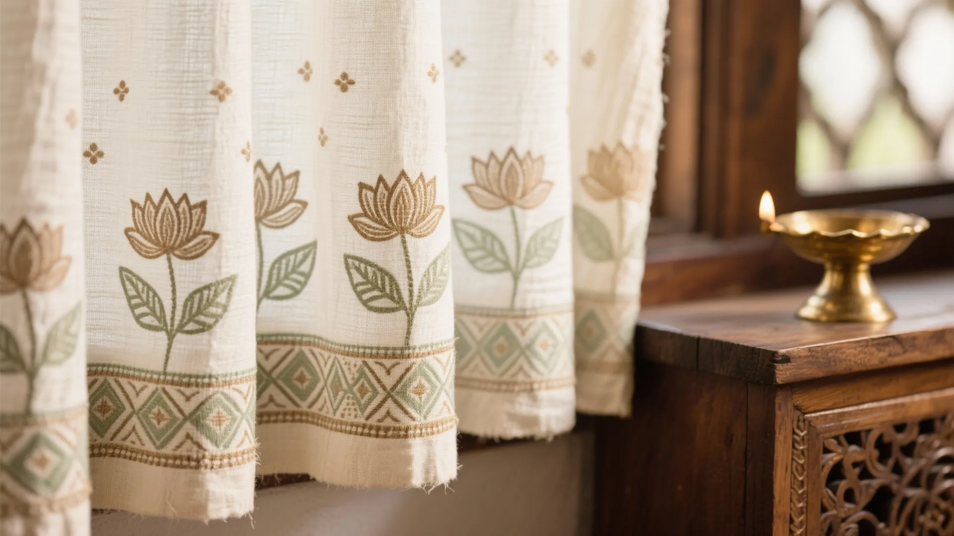 Block-Printed Cotton with Sacred Motifs