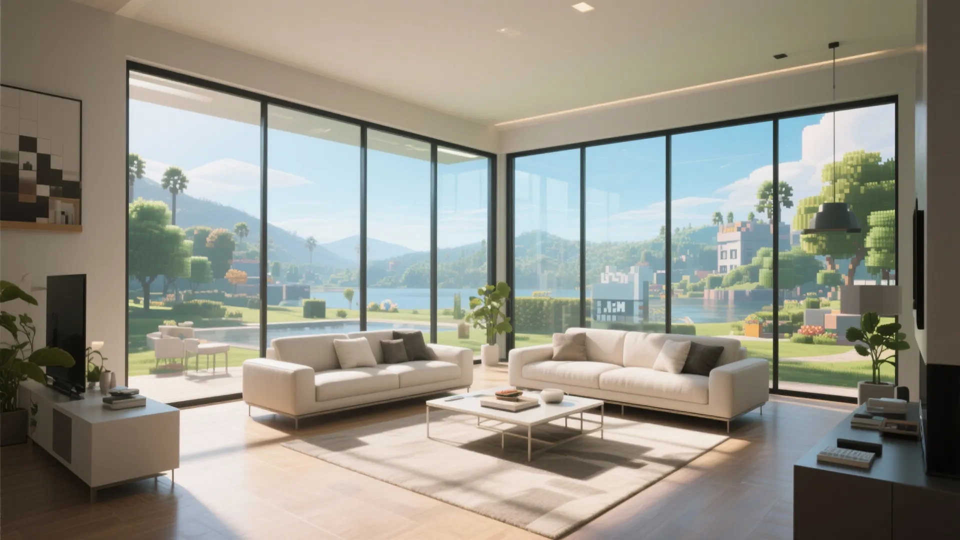 6. Large Windows or Glass Walls