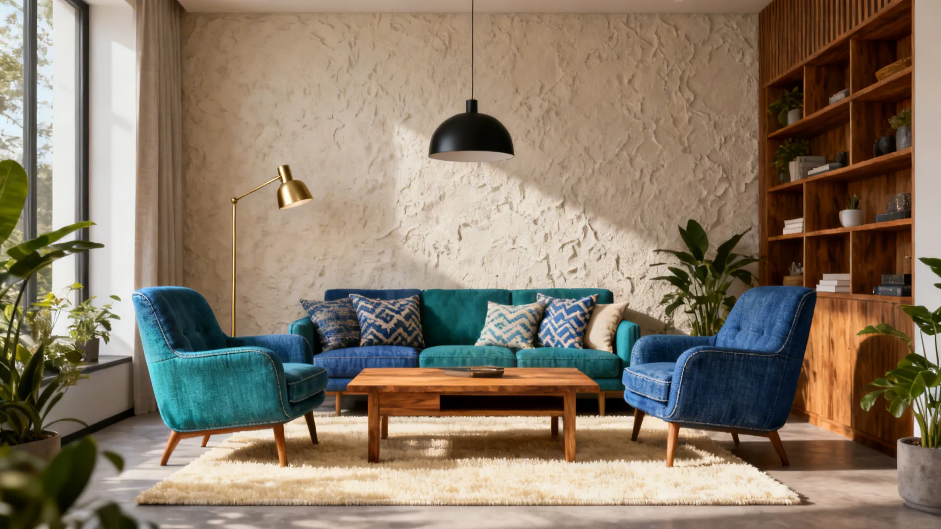 5 Blue Accent Ideas for Living Rooms