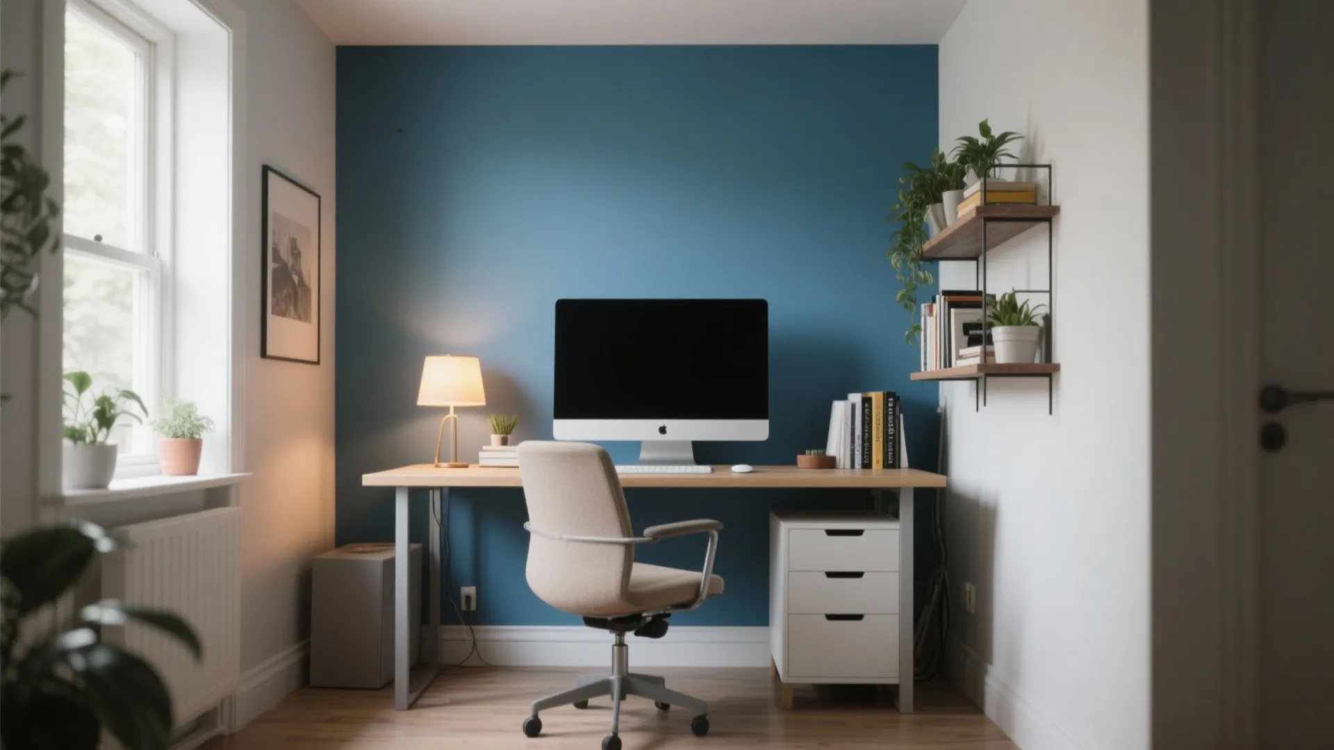 Classic Blue Accent Wall