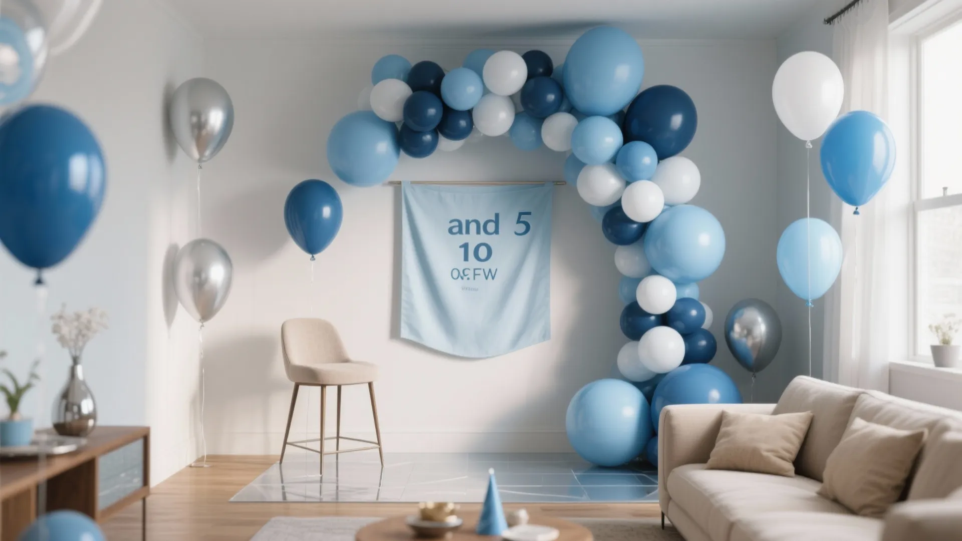 Soft Blue & Neutrals Balloon Palette