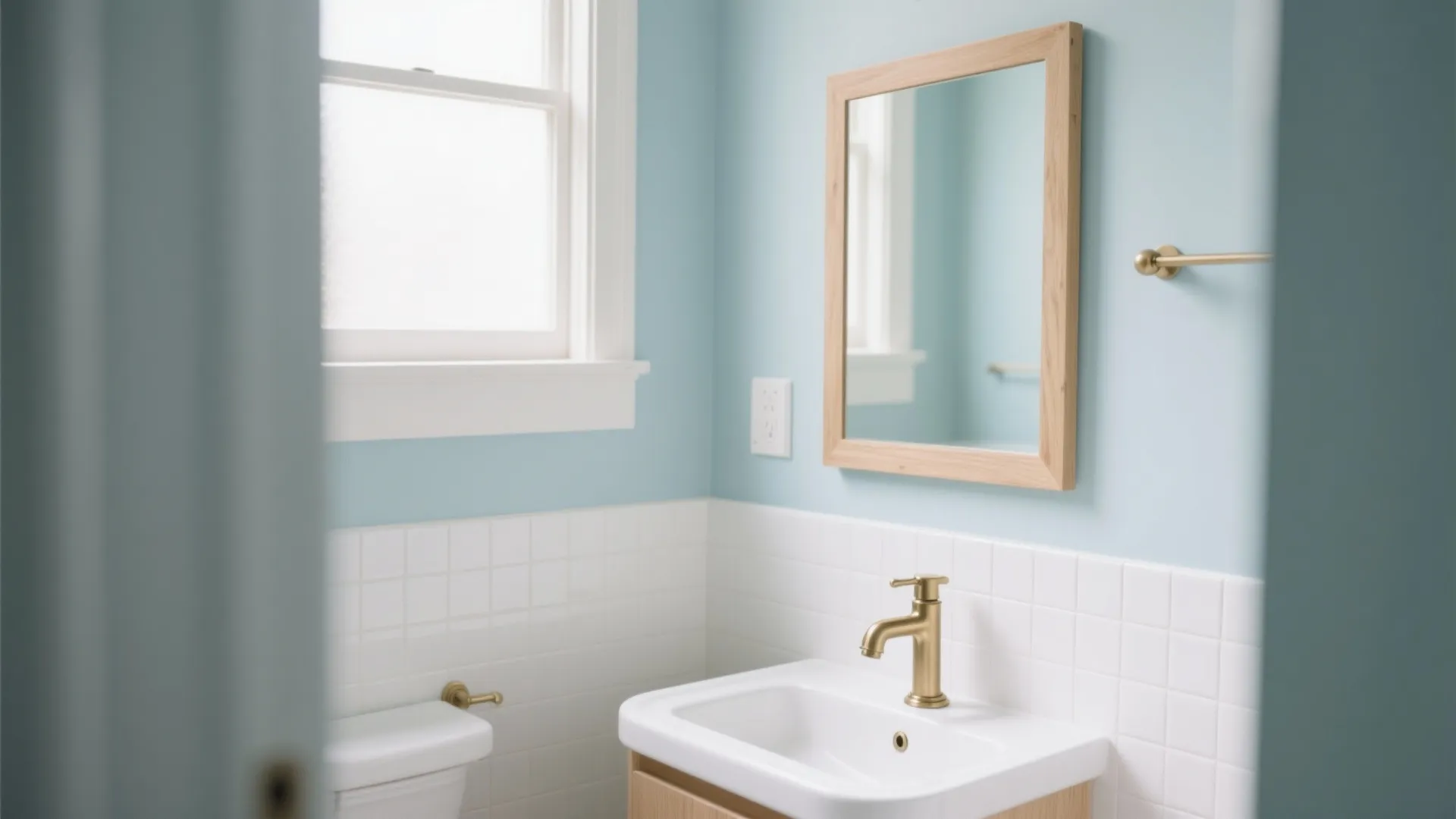 Subtle Blue in Baths for a Clean Feel