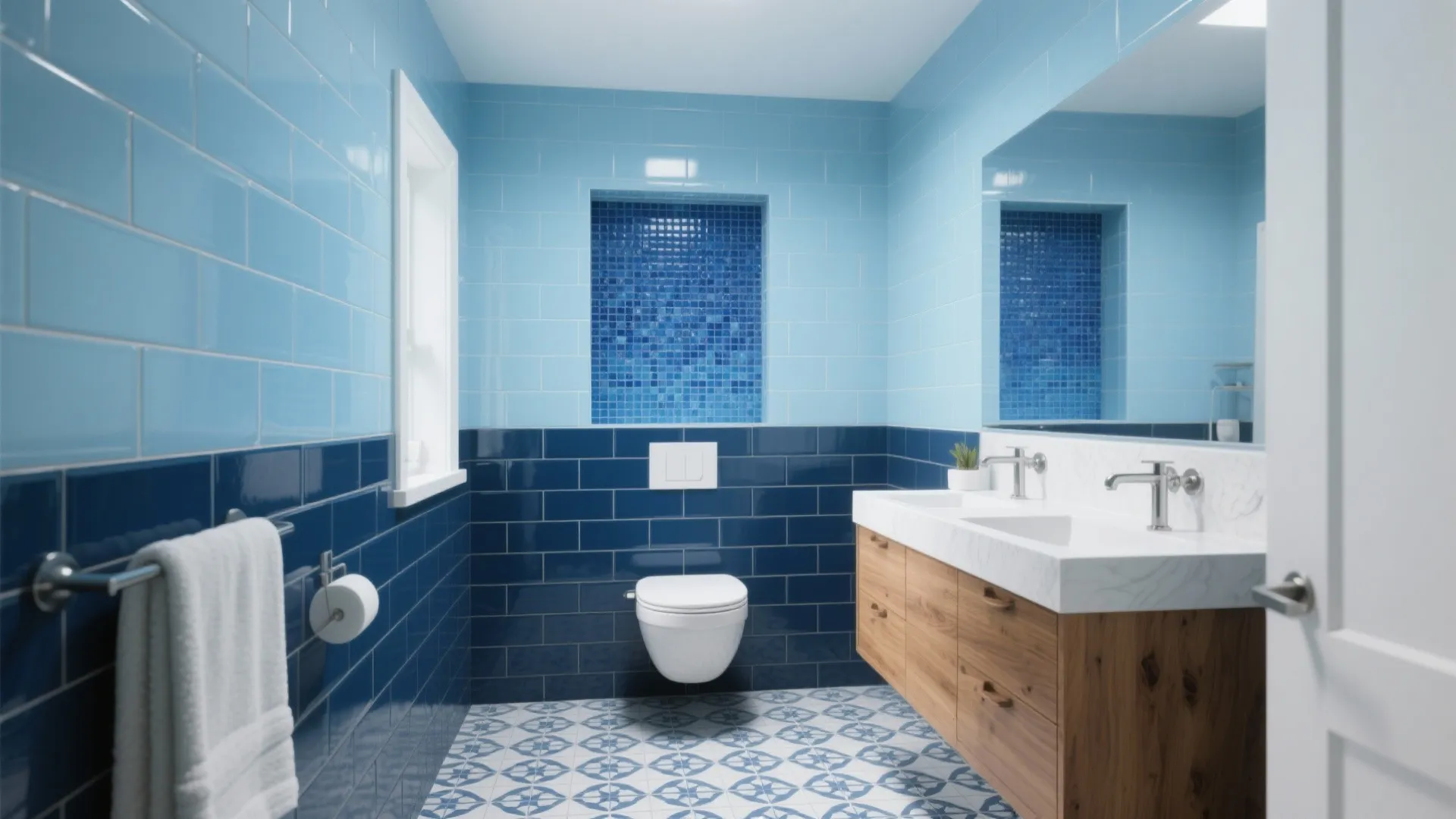 5 Blue Bathroom Tile Design Ideas: Blue Bathroom Tile Design: 5 Ideas, Pros & Cons, and Small-Space Tips