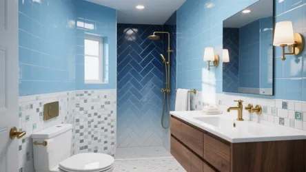 5 bathroom blue tiles design ideas for small spaces