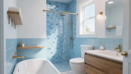 5 Blue Mosaic Bathroom Tiles Ideas