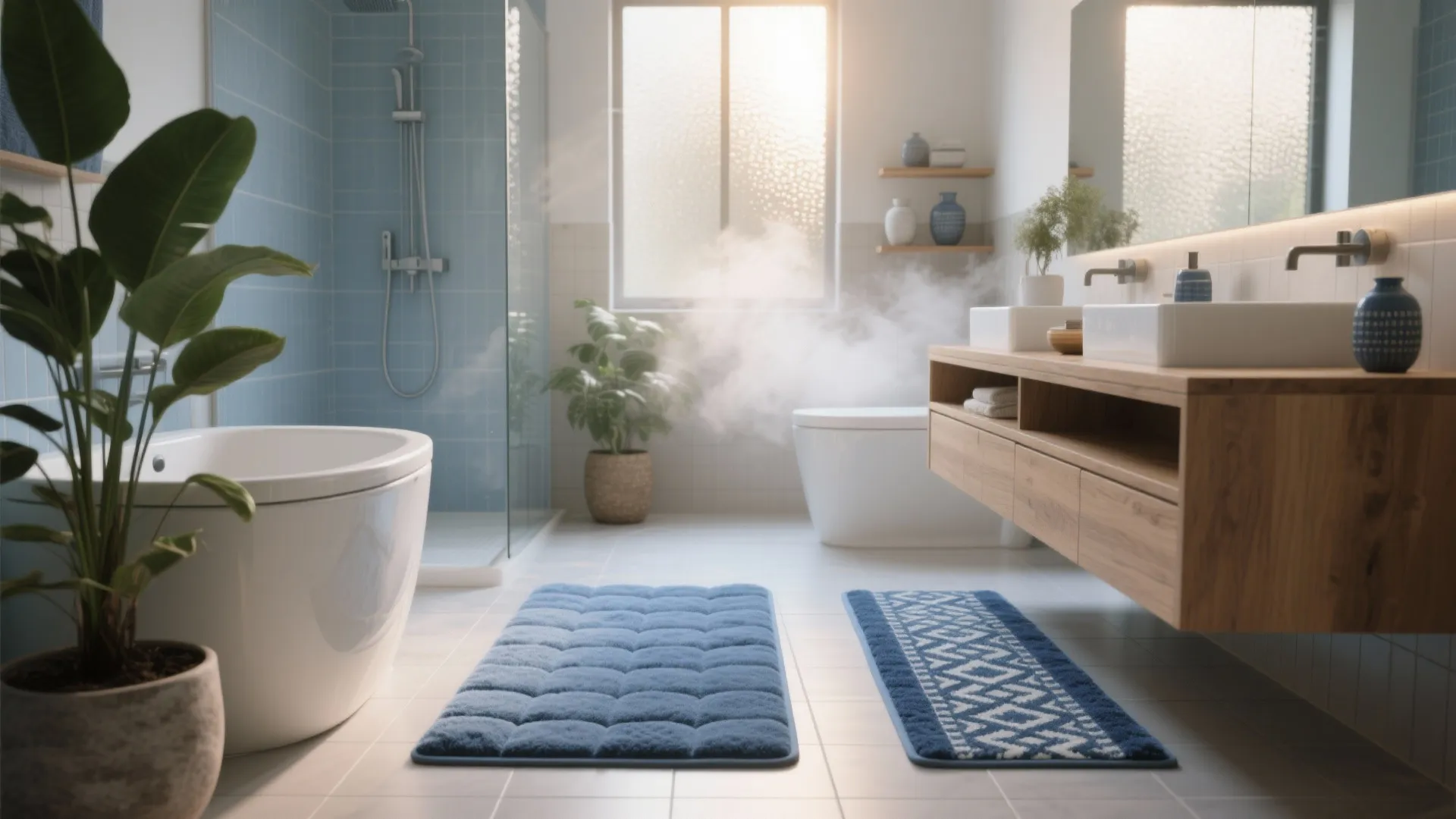 5 Blue Bathroom Floor Mat Ideas
