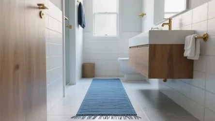 Blue Bathroom Rug Ideas: 5 Small-Space Inspirations