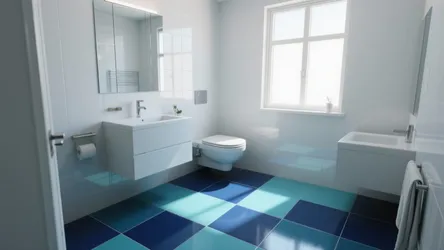 10 Blue Bathroom Floor Tile Ideas