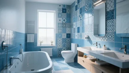 5 Blue Bathroom Tile Design Ideas