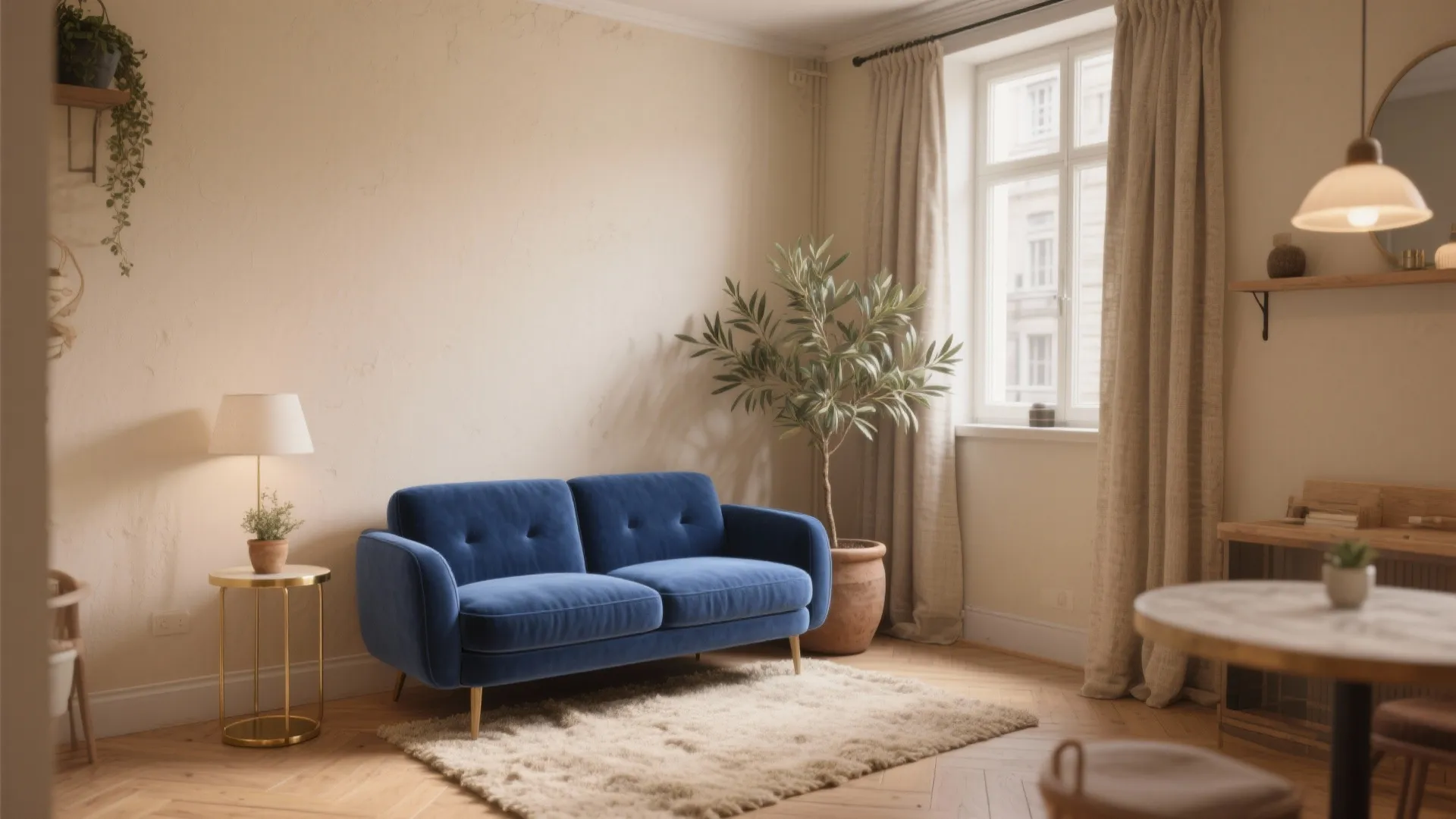 5 Blue Beige Living Room Ideas: Fresh blue and beige combinations to maximize calm, light, and small-space function