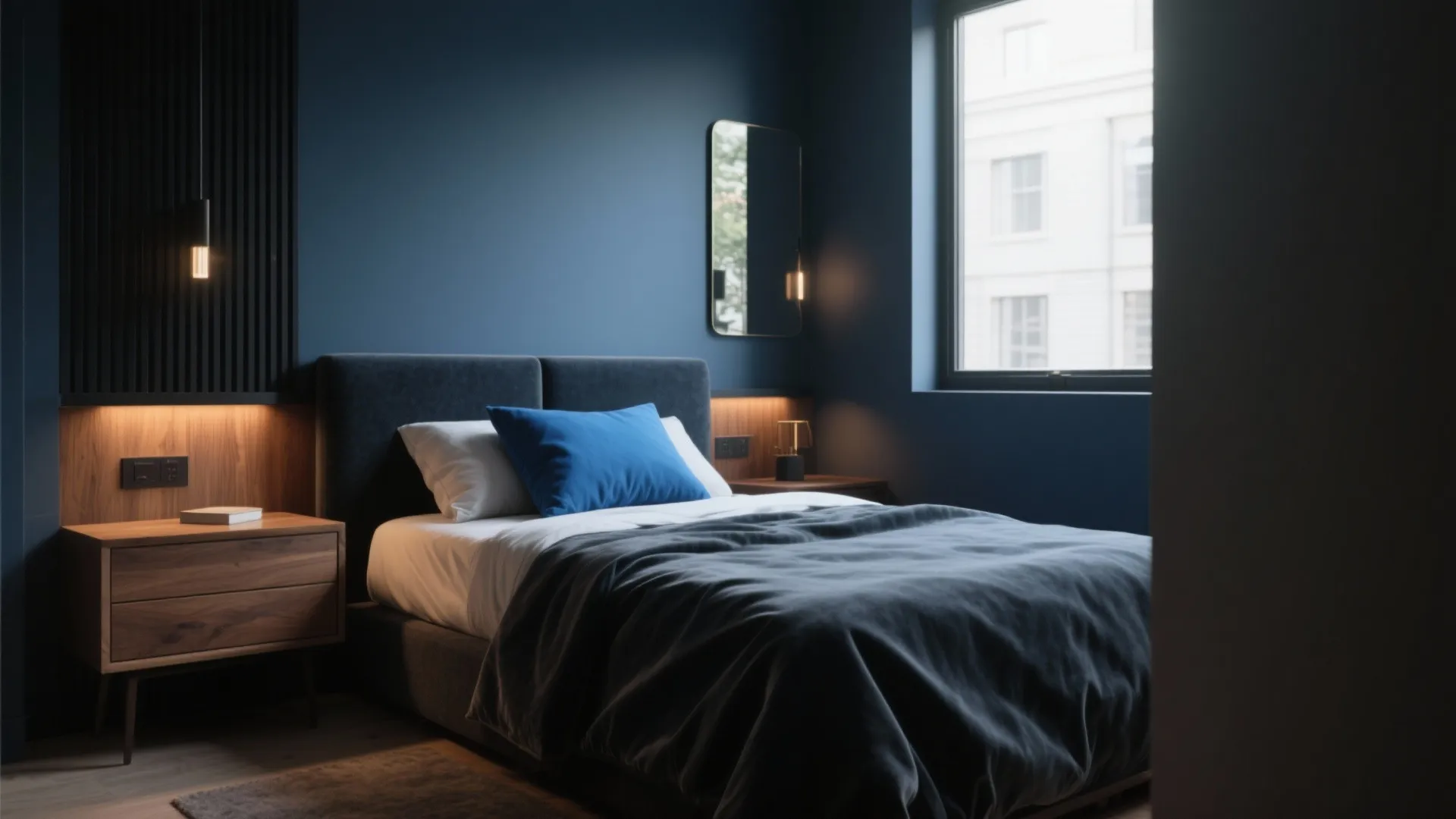 Blue & Black Bedroom Ideas — 5 Inspiring Looks: Practical blue and black bedroom decorating ideas I use with clients to make small spaces feel luxe