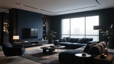 10 Blue and Black Living Room Ideas