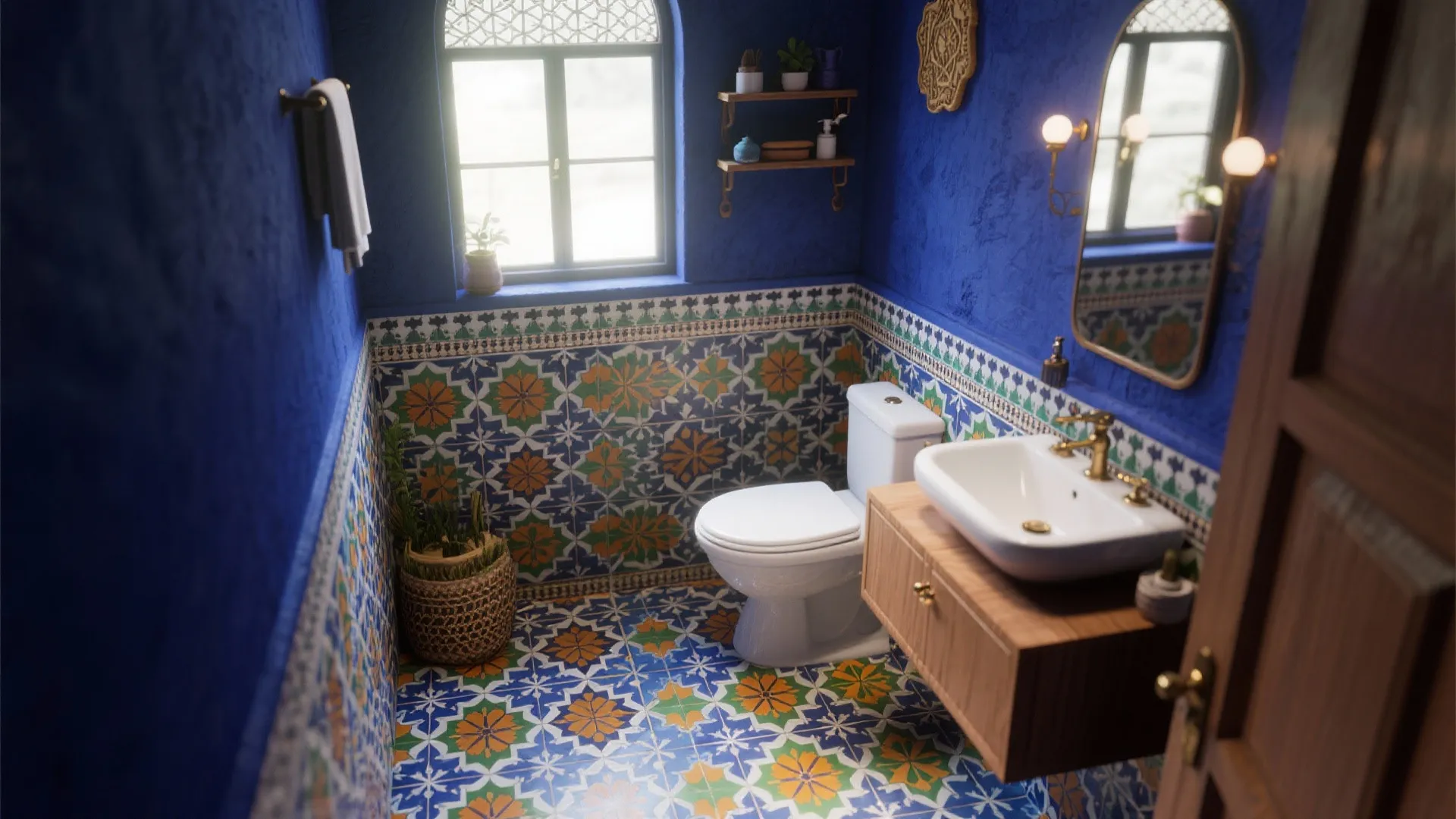 7. Statement Floor Tiles