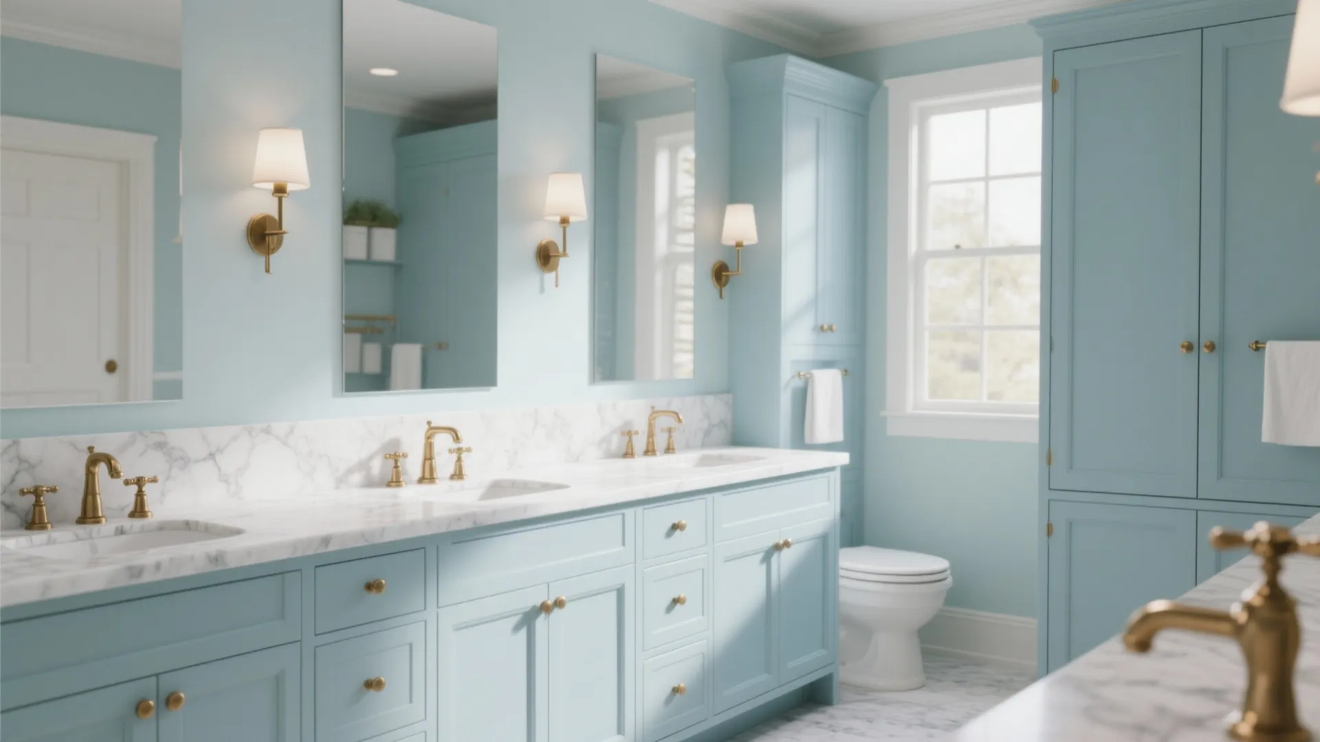 10. Blue + Brass Accents