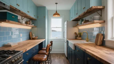 Blue & Brown Kitchen Ideas — 5 Small-Space Inspirations