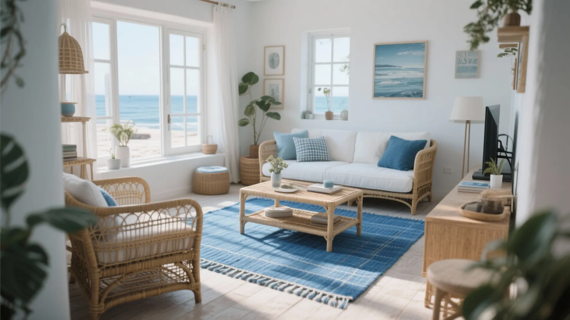 9. Coastal Vibes with Blue Tones