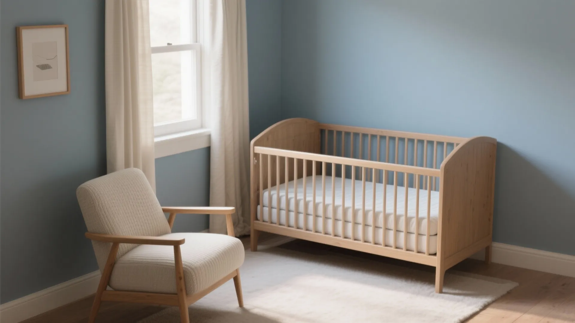 1) Soft Modern Blues with Earthy Neutrals