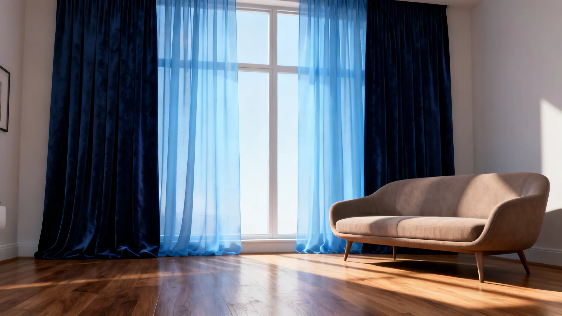 5 Blue Curtain Ideas for Living Room: Creative blue curtain solutions to make small and large living rooms feel fresh, cozy, and stylish