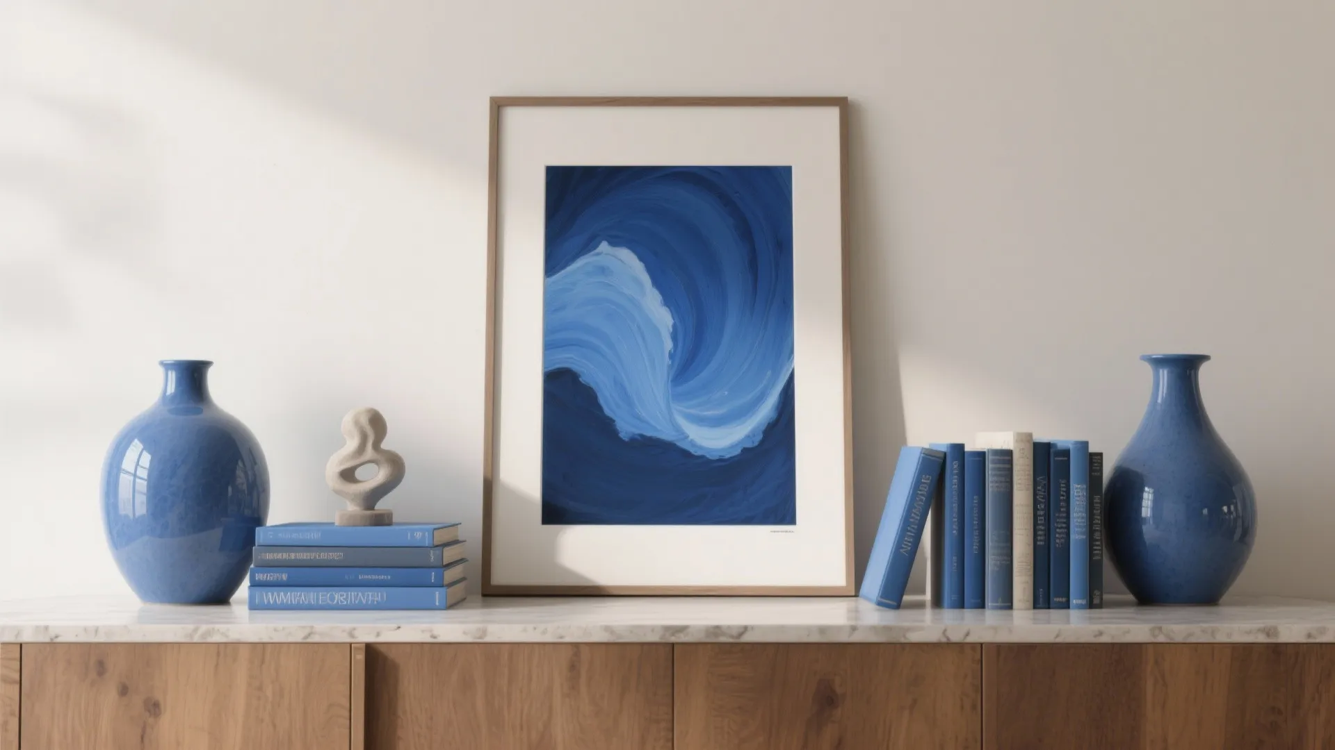 3. Bring in blue via art and décor objects