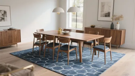 8 x 11 Blue Dining Room Rug 1/4 Pile — 5 Ideas