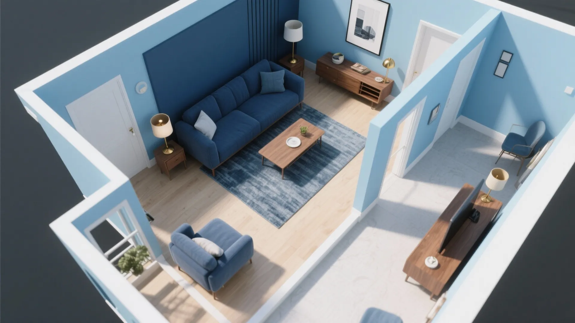 8) How much does it cost to repaint a small living room blue?