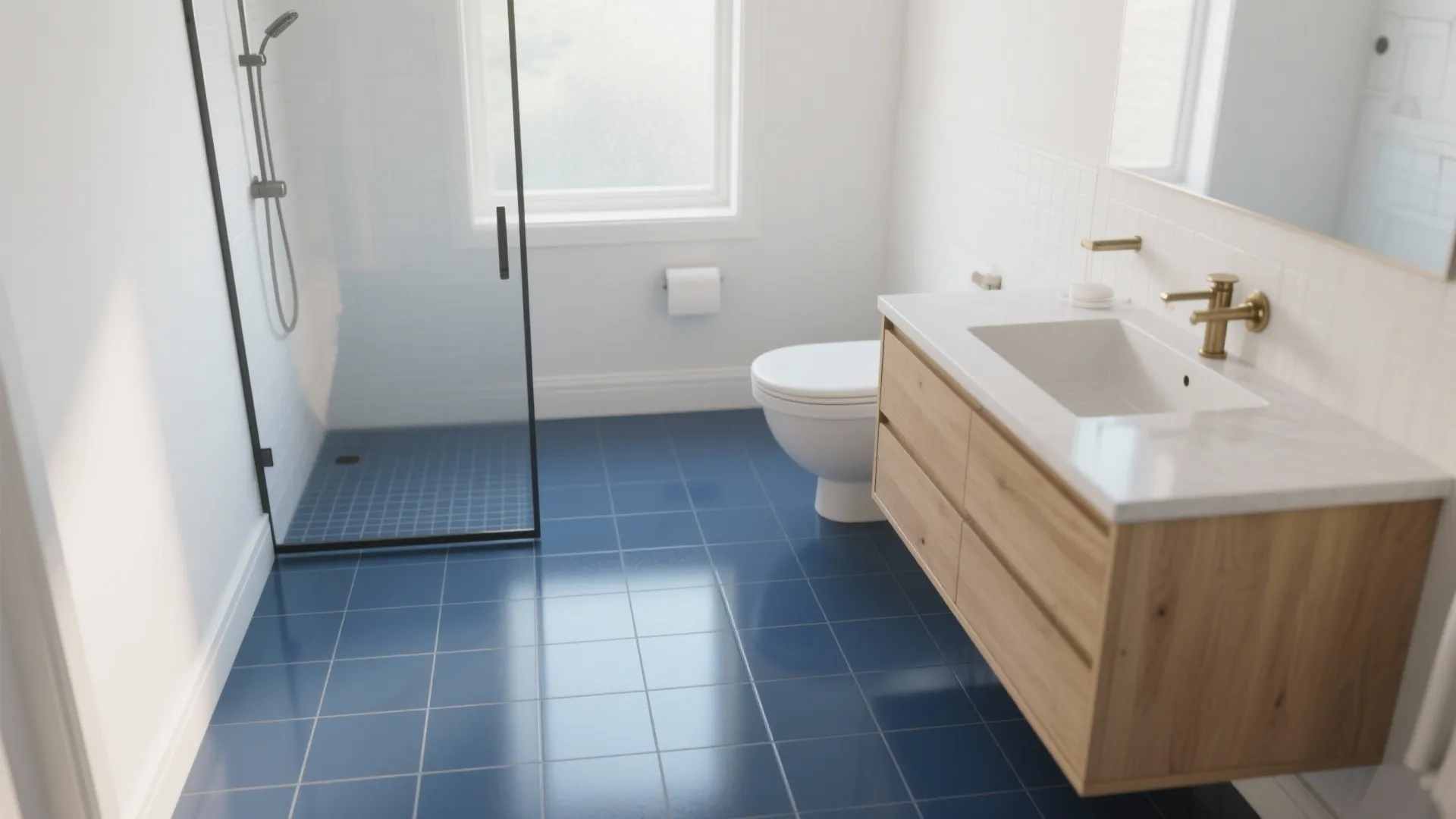 5 Ideas for Blue Bathroom Floor Tiles