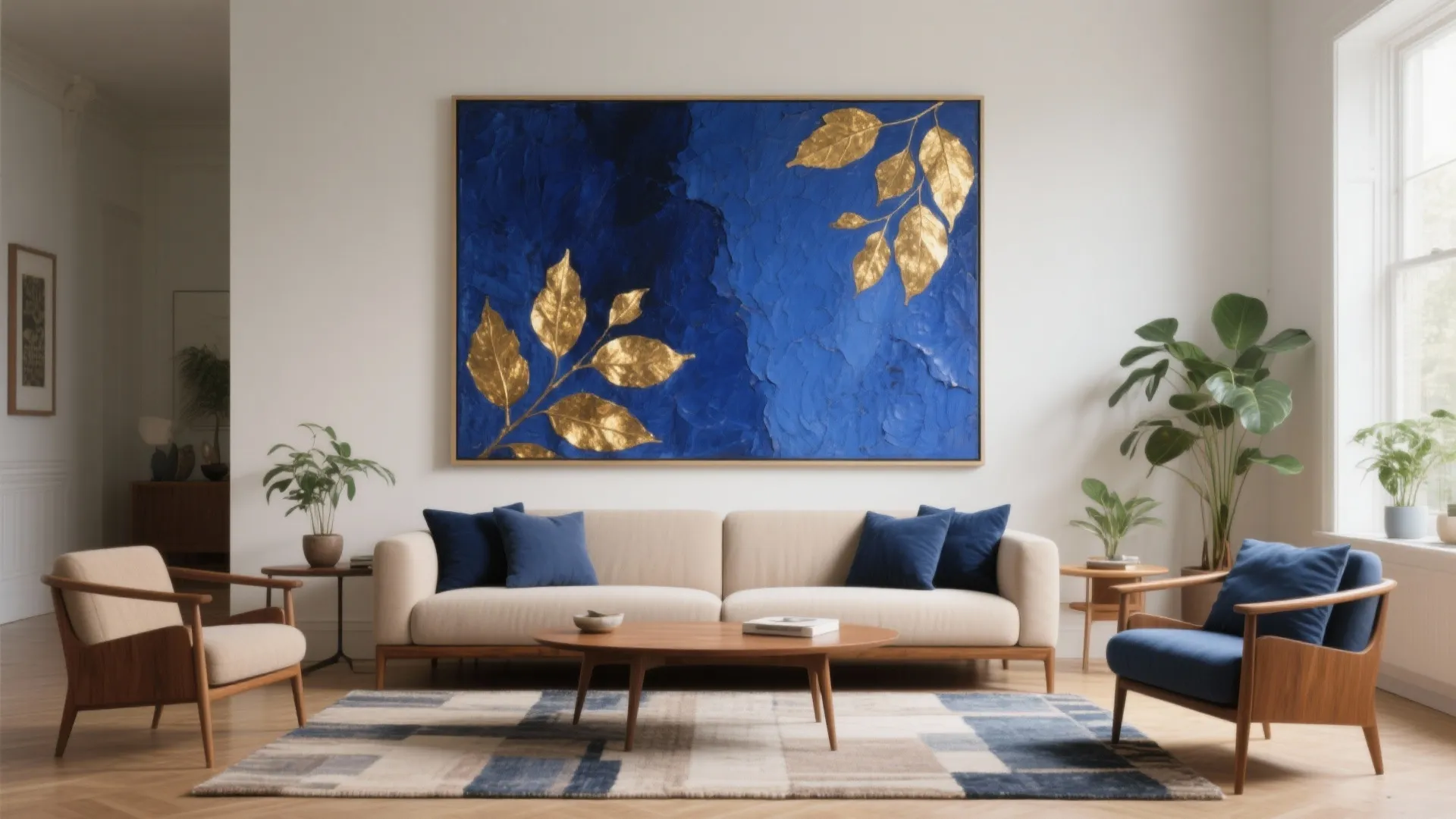 Blue & Gold Wall Art Ideas — 5 Inspo for Living Rooms: How I turned small living rooms into bold statements with blue and gold art