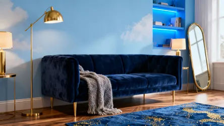 5 Blue and Gold Living Room Ideas