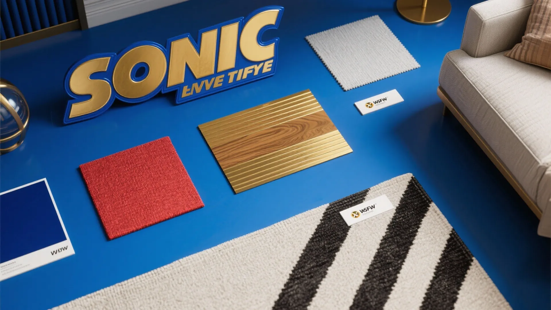 1. Go bold with a blue-and-gold palette