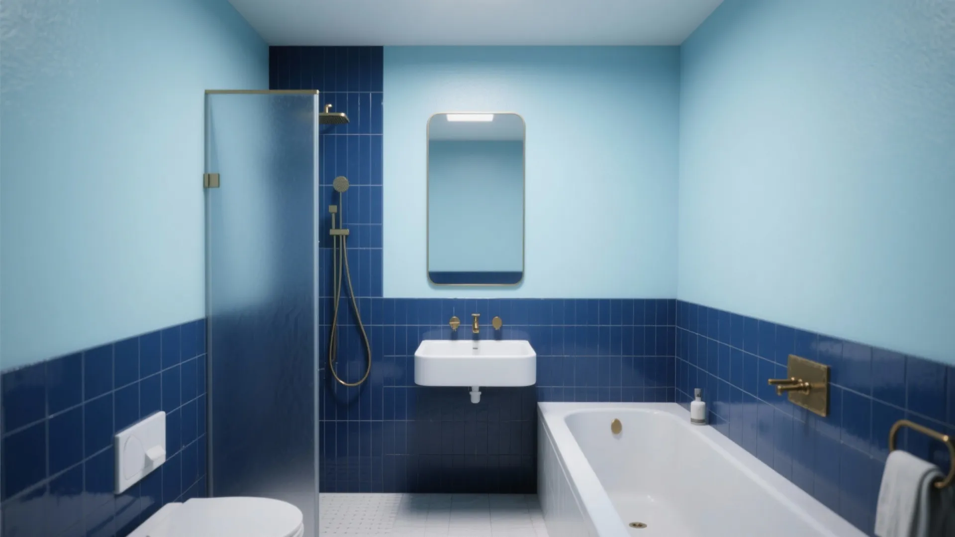 Soft-to-Deep Blues: The Gradient That Expands Space