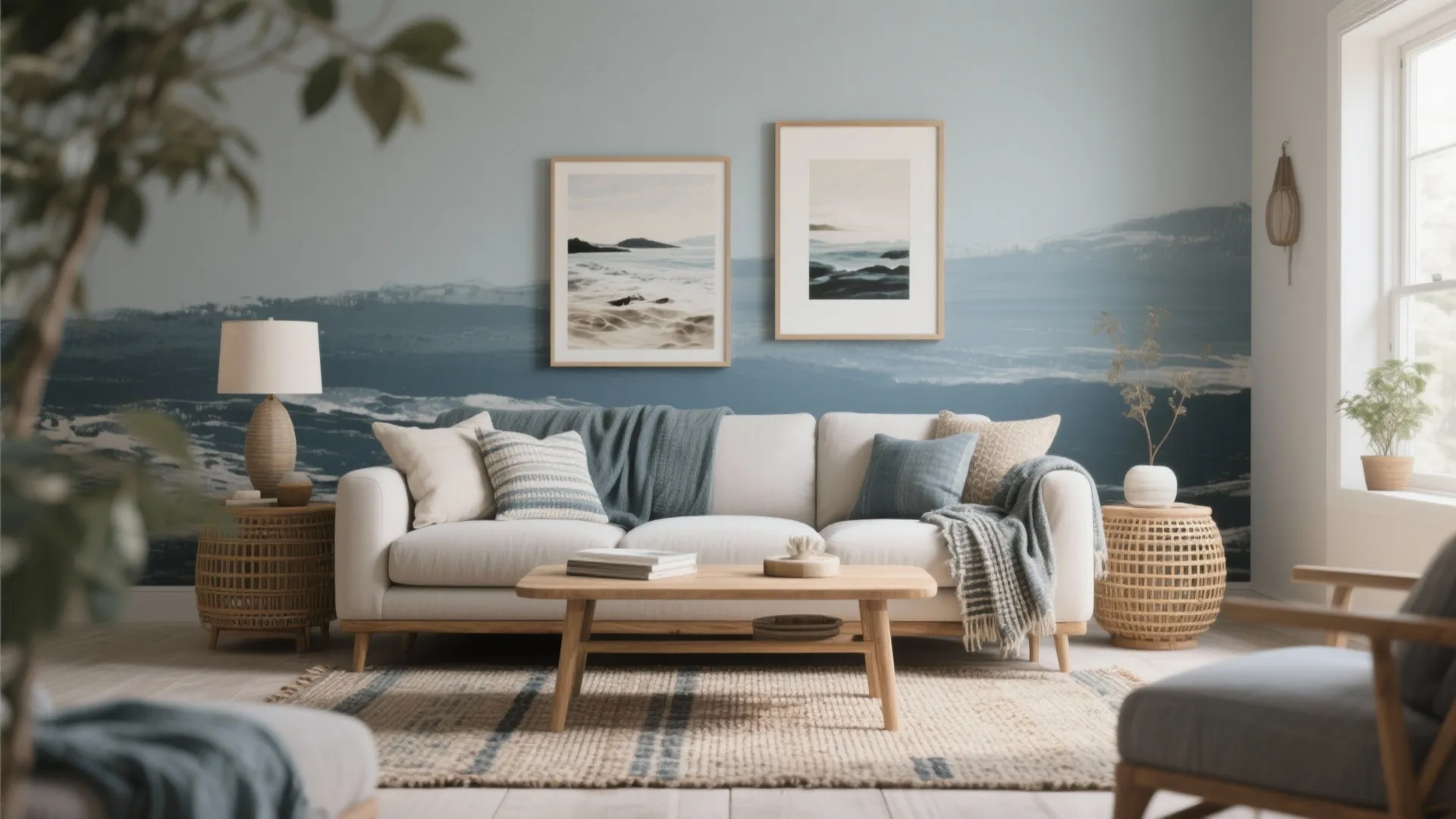 3. Blue-Gray Accents for Calm, Layered Depth
