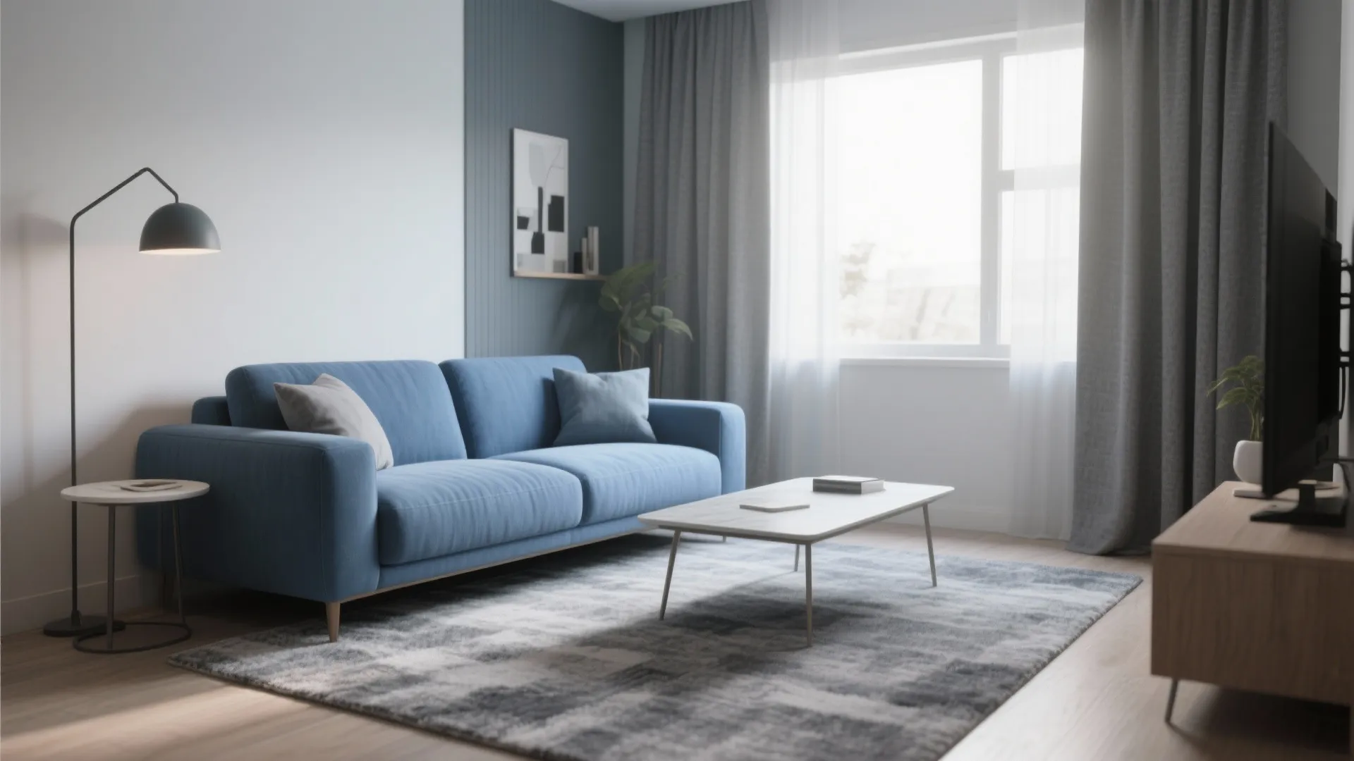 3. Blue and Gray Blend