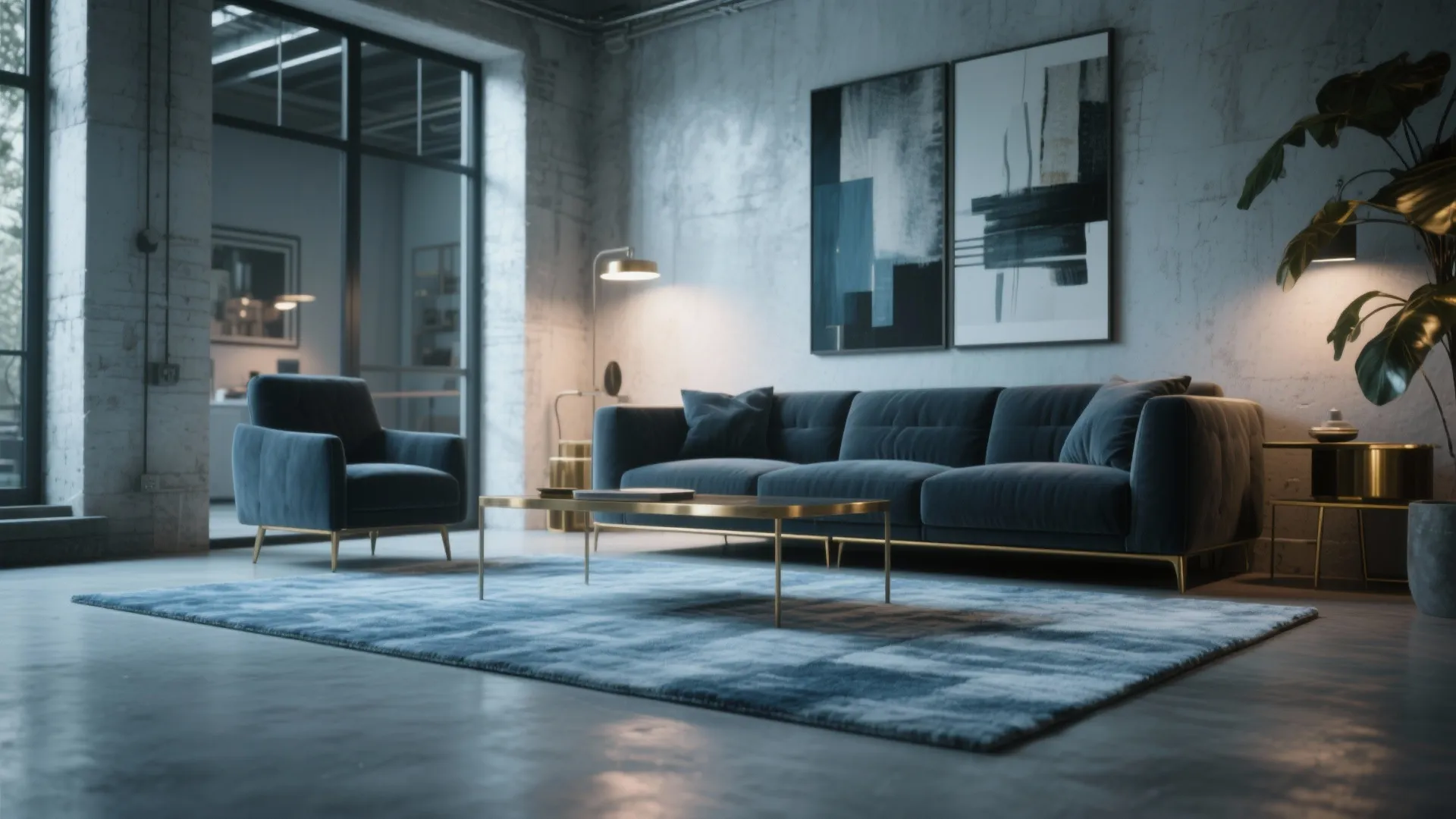 5. Blue-Gray Rug for Modern Elegance